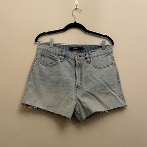 Hudson Jeans Denim Shorts Size 30 Frayed‎ Hem Distress Button Up Classic Short